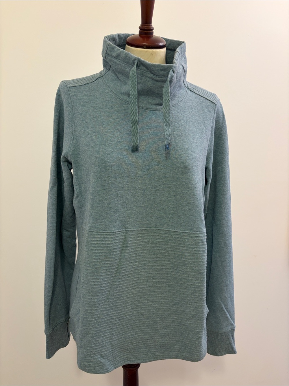 L.L. Bean Sage Green Cowl Neck Pullover